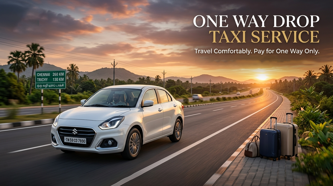 One Way Drop Taxi Services with Affordable Pricing and Safe Travel